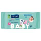 Servetele Umede pentru Bebelusi - Septona Calm'n'Care Sensitive 0-12 Months, 60 buc