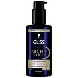 Ser Reparator pentru Parul Deteriorat si Uscat - Schwafzkopf Gliss Night Elixir Overnight Repair, Deep Care, 100 ml