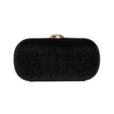 Clutch Ava Oval, Negru 