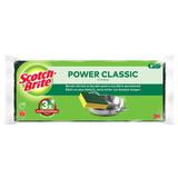 Bureti Clasici de Vase pentru Curatare Puternica - 3M Scotch Brite Power Classic Scrub Sponge, 8 buc