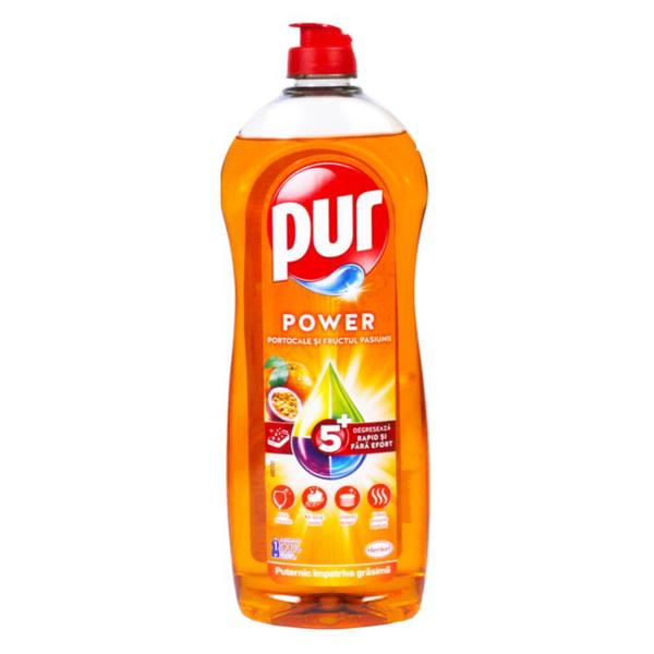 SHORT LIFE - Detergent Lichid de Vase Portocale si Fructul Pasiunii Pur Power, 750 ml