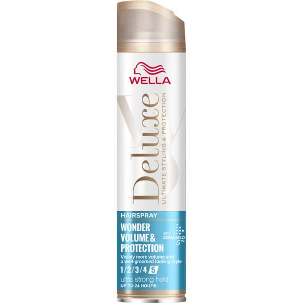 Fixativ de Par pentru Volum - Wella Deluxe Hairspray Wonder Volume & Protection Ultra Strong Hold, 250 ml