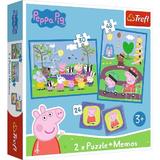 Puzzle 2 in 1: Memo Peppa Pig. Momentele fericite