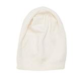 Caciula Beanie Alba din Tricot Subtire de Casmir