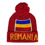 Caciula tricolorul Romaniei, material acrilic, marime universala, rosu