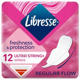 Absorbante cu Aripioare - Libresse Freshness & Protection Ultra String+ with Wings, 12 buc