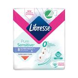 Absorbante de Noapte cu Aripioare - Libresse Pure Sensitive Ultra Night with Wings, 8 buc