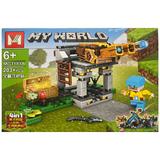 Set de constructie Minecraft My World 4 in 1, 203 piese