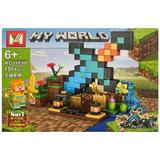 Set de constructie Minecraft My World 4 in 1, 191 piese