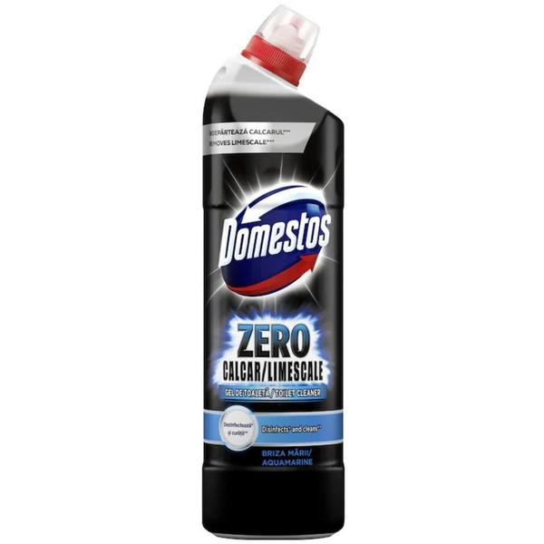 Gel de Toaleta Zero Calcar Briza Marii - Domestos Zero Limescale Toilet Cleaner Aquamarine, 750 ml