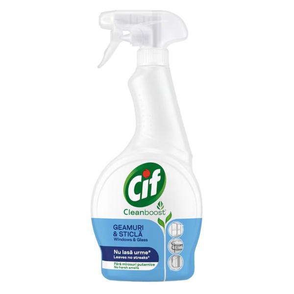 Spray pentru Geamuri si Sticla - Cif CleanboostWindows & Glass, 500 ml