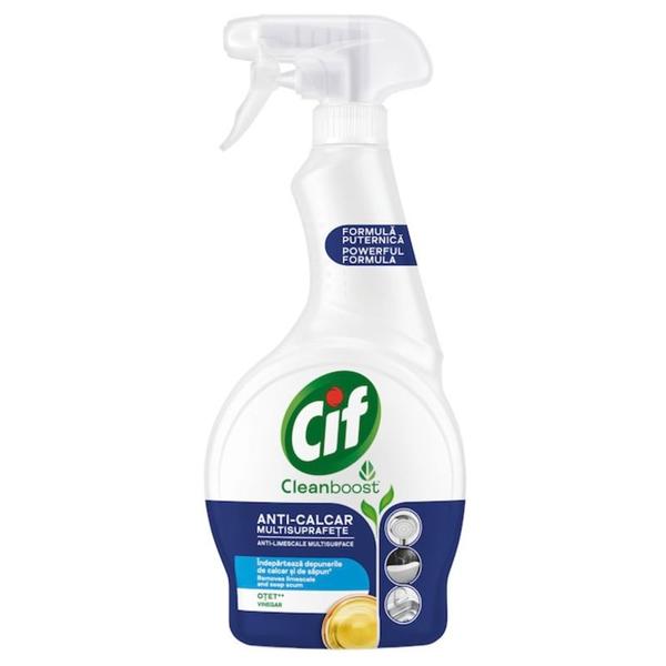 Spray Anticalcar cu Otet - Cif Cleanboost Anti-Limescale Multisurface Vinegar, 500 ml