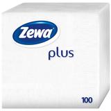 Servetele de Masa din Hartie cu 1 Strat - Zewa Plus White, 100 buc