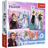 Puzzle 2 in 1 + Memo. Disney Frozen. Printesele si taramul lor