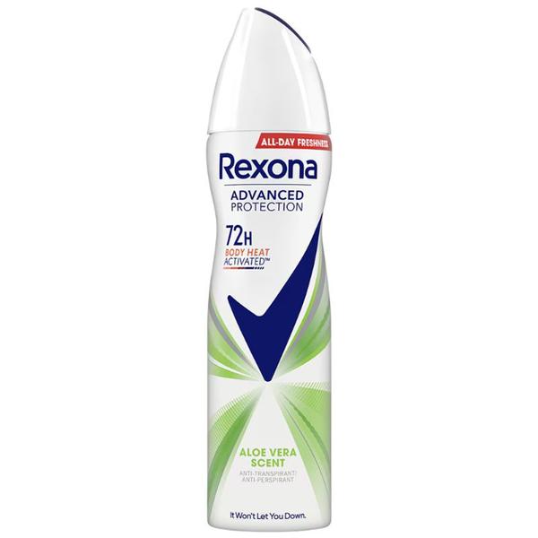 Deodorant Antiperspirant Spray pentru Femei cu Aloe Vera - Rexona Advanced Protection Aloe Vera 72h, 150 ml