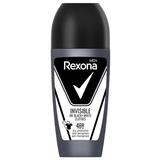 Deodorant Antiperspirant Roll-on pentru Barbati Cobalt - Rexona Men Invisible on Black + White Clothes 48h, 50 ml