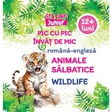 Pic cu pic invat de mic: Animale salbatice. Editie bilingva