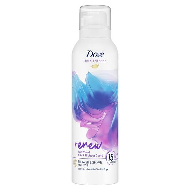 Spuma de Dus - Dove Bath Therapy Renew Wild Violet&amp;Pink Hibiscus Scent Shower&amp;Shave Mousse, 200 ml