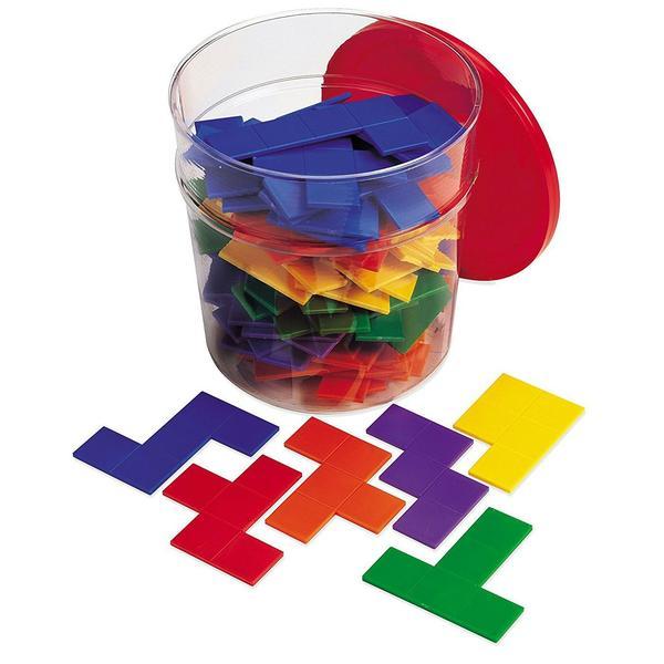 Piese tetris curcubeu - Pentomino - jucarie educativa - Learning Resources