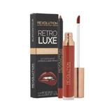 Set ruj de buze lichid si creion pentru contur, Makeup Revolution, Retro Luxe Matte Lip, Regal, 5.5 ml