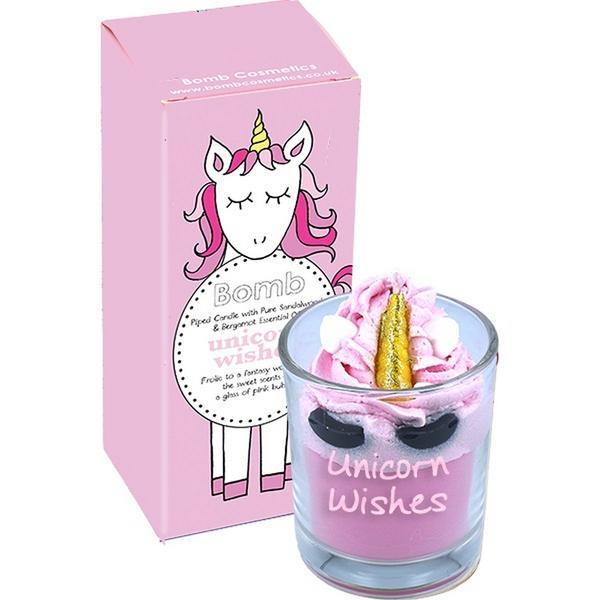 Lumanare parfumata in vas de sticla Unicorn Wishes Piped Bomb Cosmetics, 252 g