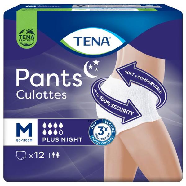 Chiloti Elastici pentru Incontinenta - Tena Pants Culottes Plus Night, marime M, 12 buc