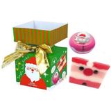 Set cadou Jingle Bell Rock Mini Cracker, 2 produse, 1 x bila baie 160 g, 1 x sapun solid 100 g, Bomb Cosmetics