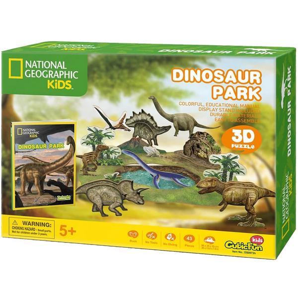 Puzzle 3D + brosura. Parcul dinozaurilor