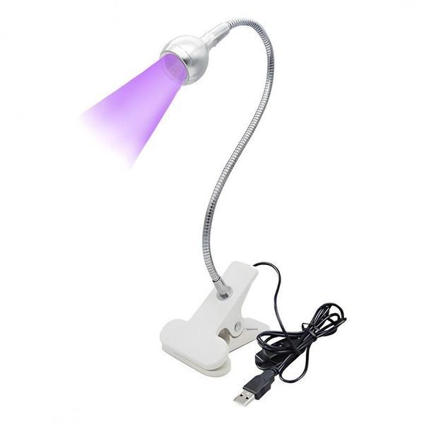 Lampa Uv Led manichiura unghii, pentru uscare polygel / gel in tipsuri smart reutilizabile, prindere clips de birou / masa