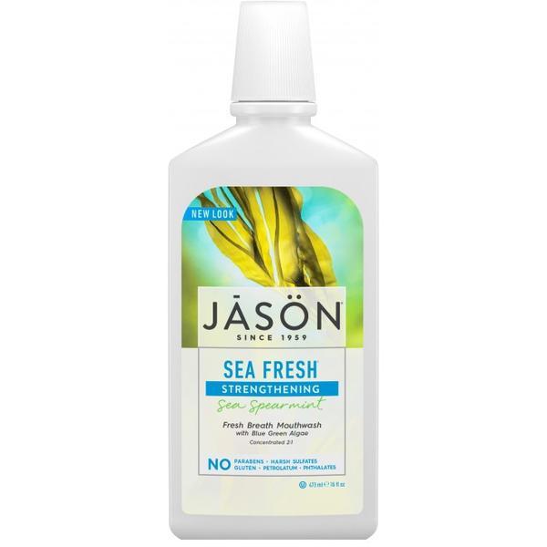 SHORT LIFE - Apa de Gura Sea Fresh pentru Detoxifierea si Intarirea Dintilor cu Sare de Mare si Minerale Jason, 473 ml