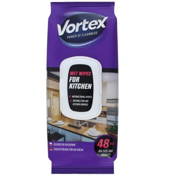 SHORT LIFE - Servetele Umede pentru Bucatarie - Vortex Wet Wipes for Kitchen, 48 buc