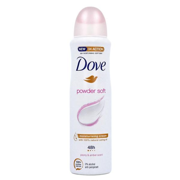 Deodorant Spray - Dove Powder Soft Peony & Amber Scent, 150 ml