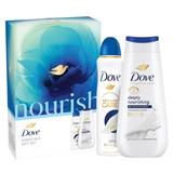 Set Cadou Dove Nourish Essentials Gift Set - Gel de Dus Advanced Care Deeply Nourishing Shower Gel, 225 ml + Deodorant Spray Advanced Care Original Anti-Perspirant, 150 ml