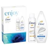 Set Cadou Dove Enjoy Essentials Gift Set - Gel de Dus Hydrate Shower Gel, 250 ml + Deodorant Spray Original, 150 ml