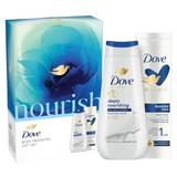 Set Cadou Dove Nourish Essentials Gift Set - Gel de Dus Advanced Care Deeply Nourishing Shower Gel, 225 ml + Body Love Essential Care Body Milk, 250 m