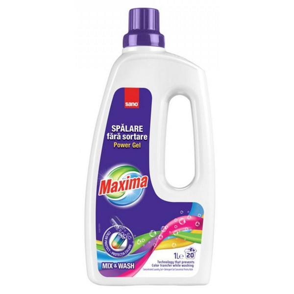 DETERIORAT - Detergent Lichid pentru Rufe Colorate - Sano Maxima Power Gel Mix& Wash, 1000 ml