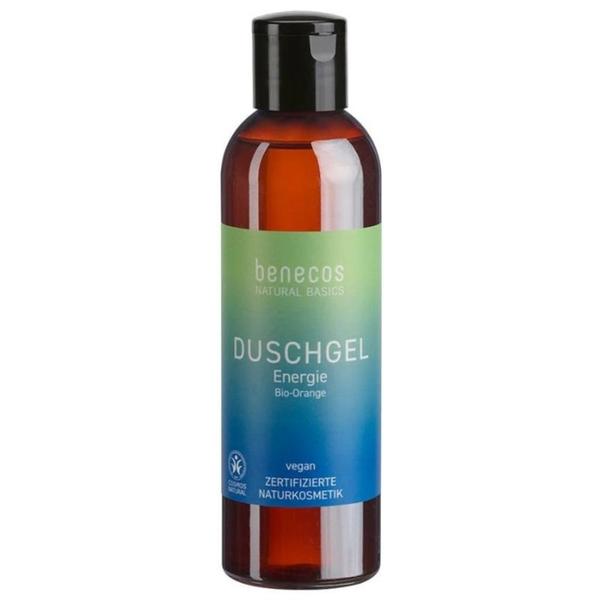 Gel de Dus Vegan cu Extract de Portocala - Benecos Natural Basics Duschgel Energie, 200 ml