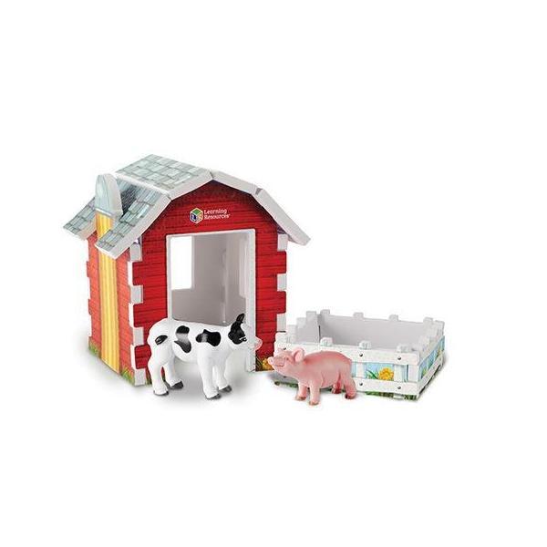 Animale ferma cu hambar - Set figurine mari - Learning Resources