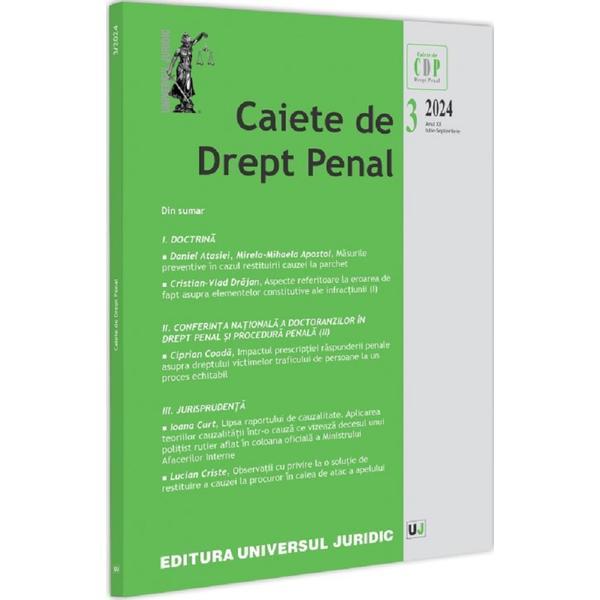 Caiete de drept penal Nr.3 din 2024, editura Universul Juridic