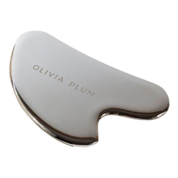 Dispozitiv de Masaj din Otel Inoxidabil cu Husa - KANU Nature Cryo Gua Sha Olivia Plum, 1 buc