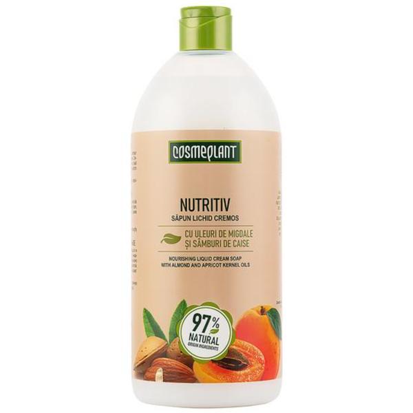 Sapun lichud cremos Nutritiv cu uleiuri de migdale și sâmburi de caise, 1000 ml