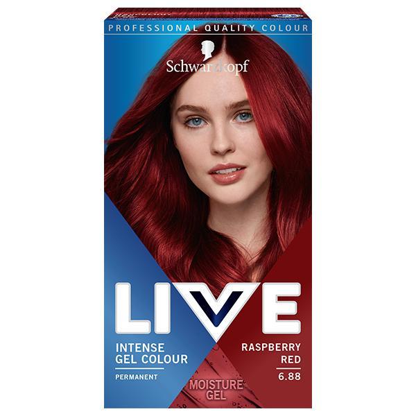 SHORT LIFE - Vopsea de Par Gel Permanenta - Schwarzkopf Live Intense Gel Colour Permanent, nuanta 6.88 Rasberry Red