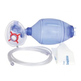 Balon de resuscitare din PVC pentru adulti Prima, de unica folosinta, tub conector 200cm, masca oxigen nr.5, sac rezervor capacitate 1650ml