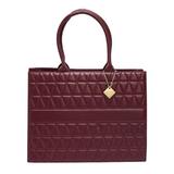 Geanta Shopper Bordo Matlasata cu Doua Manere