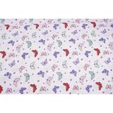 Lenjerie 6 piese patut 120x60 cm bumbac 100% model fluturasi multicolori