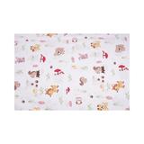 Lenjerie patut 120x60 cm, 3 piese bumbac 100% model animalute si ciuperci