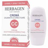 Crema CC Calmanta si Corectoare - Herbagen CC Cream Soothing & Correcting with Centella, Anise and Tea Tree, 50 g