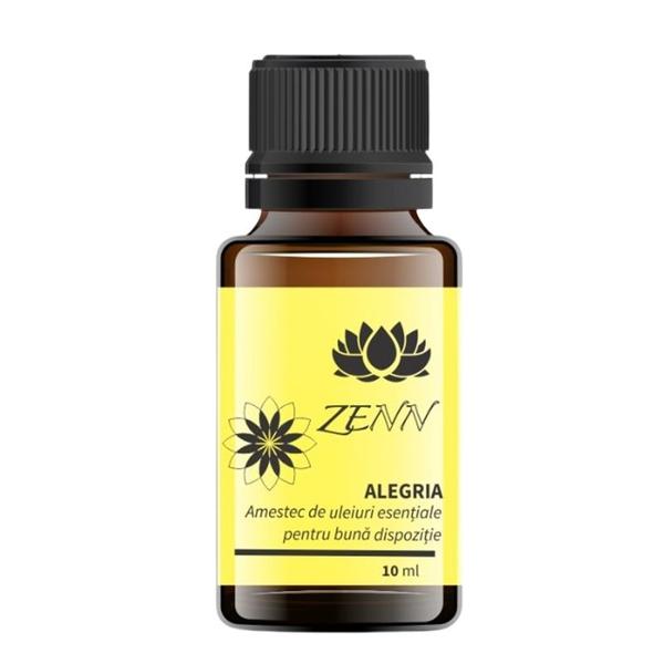 Amestec de Uleiuri Esentiale pentru Buna Dispozitie - Zenn Alegria, 10 ml