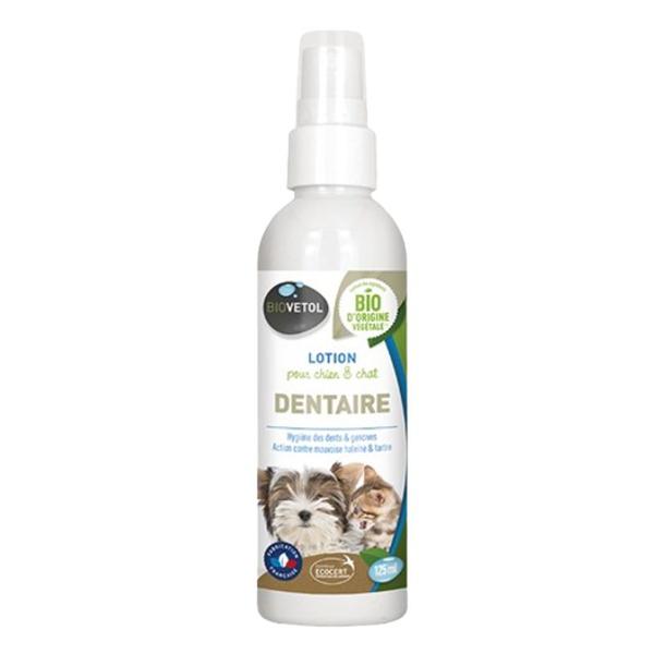 Lotiune Spray Dentara Bio Anti-Tartru pentru Catei si Pisici - Biovetol Lotion Dentaire pour Chien&Chat, 125 ml