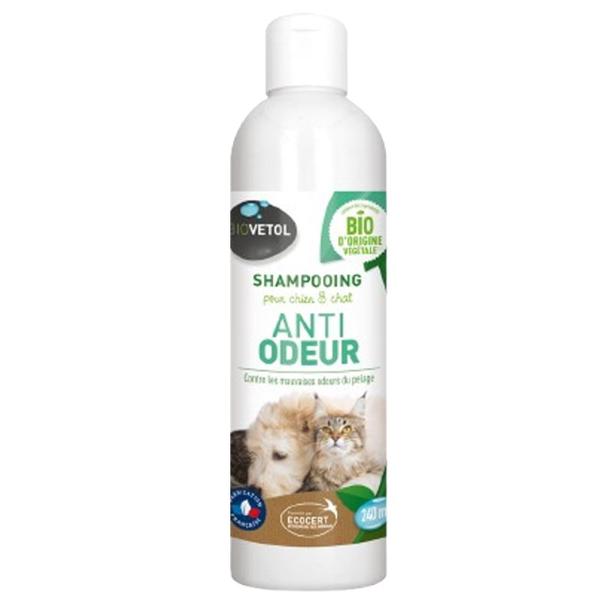 Sampon Odorizant Bio pentru Catei si Pisici - Biovetol Shampooing Anti Odeur pour Chien&Chat, 240 ml